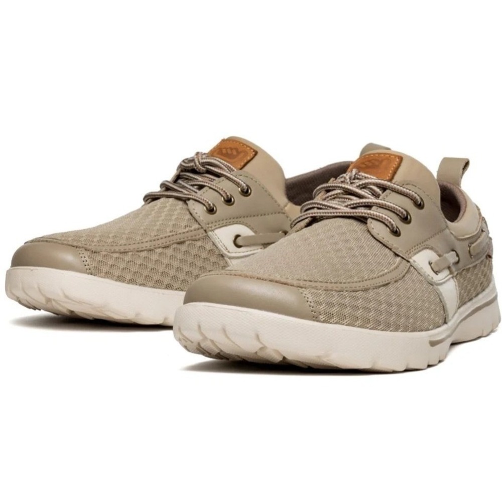 Skuze Del Marina Mens Tan Mesh Boat Shoes Lightweight Comfort Sneakers Size 6